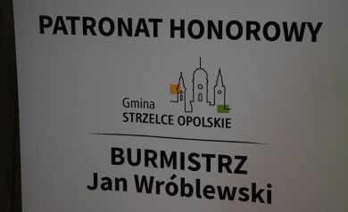 roll-up Honorowy patronat Burmistrza Strzelec Opolskich Jana Wróblewskiego