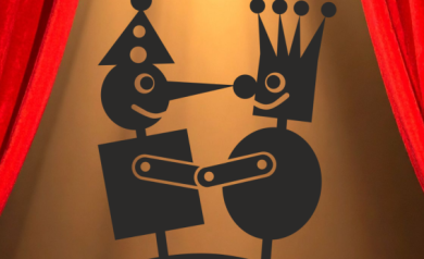 Plakat dotyczący 54. Strzeleckich Spotkań Amatorskich Teatrów Lalek i Aktora. 