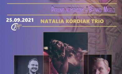 Plakat z informacjami Natalia Kordiak Trio.