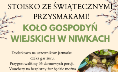 Stoisko ze świątecznymi przysmakami - Koło Gospodyń Wiejskich w Niwkach